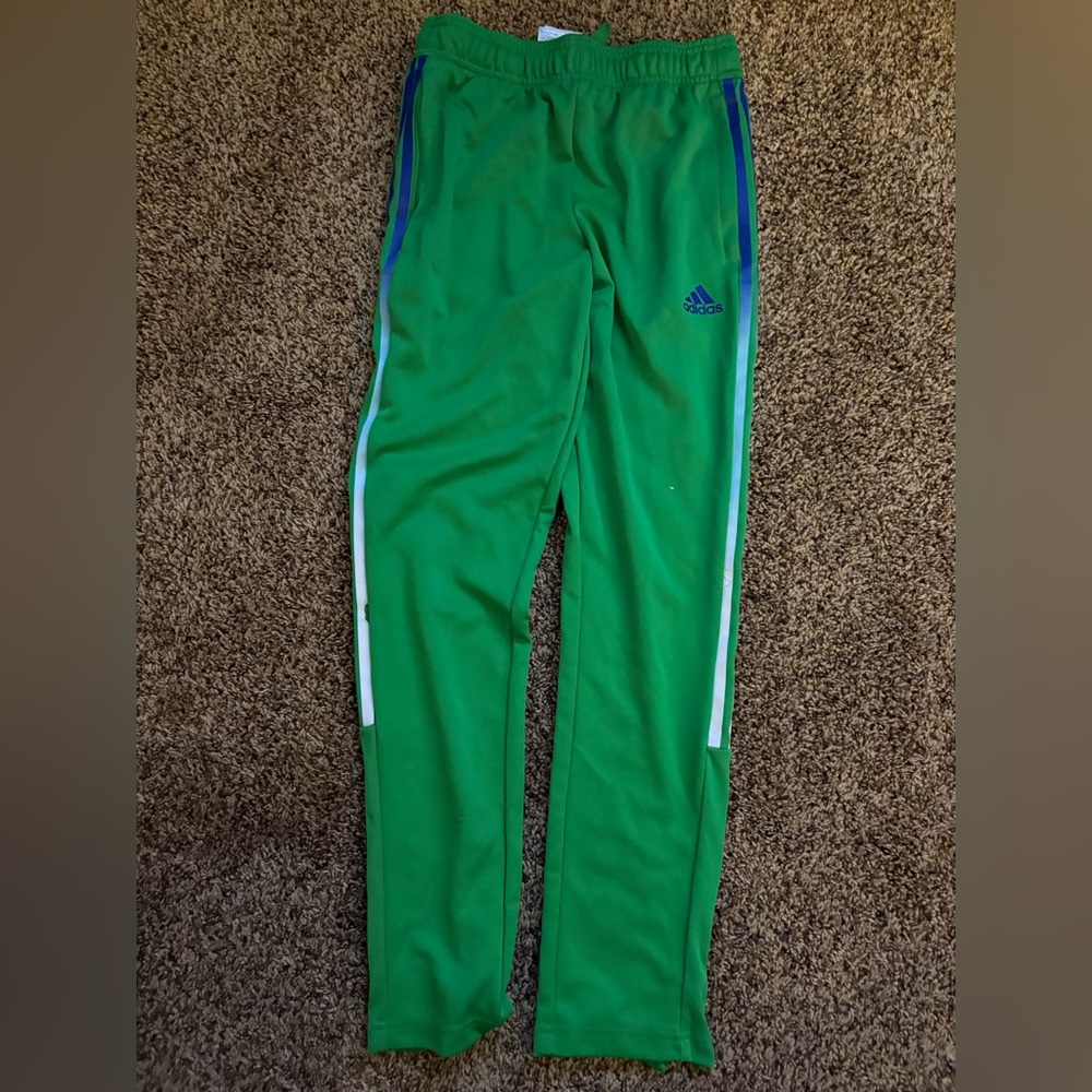 Adidas Kids Green Track Pants size M 11-12